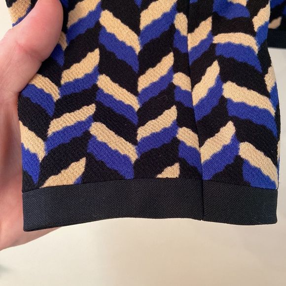 ANNE KLEIN Suit Separates Multi Coloured Geo Print Open Front Blazer - Picture 7 of 13